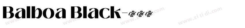 Balboa Black字体转换